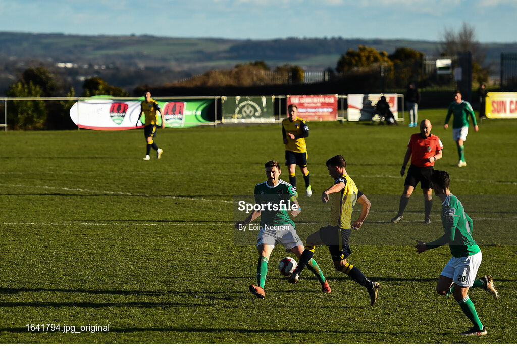 2 February 2019; karl Chambers of Longford Town in action against Gary Buckley of Cork City during a Pre-Season Friendly between Cork City and Longford Town in Mayfield United, Mayfield, Cork. Photo by Eóin Noonan/Sportsfile