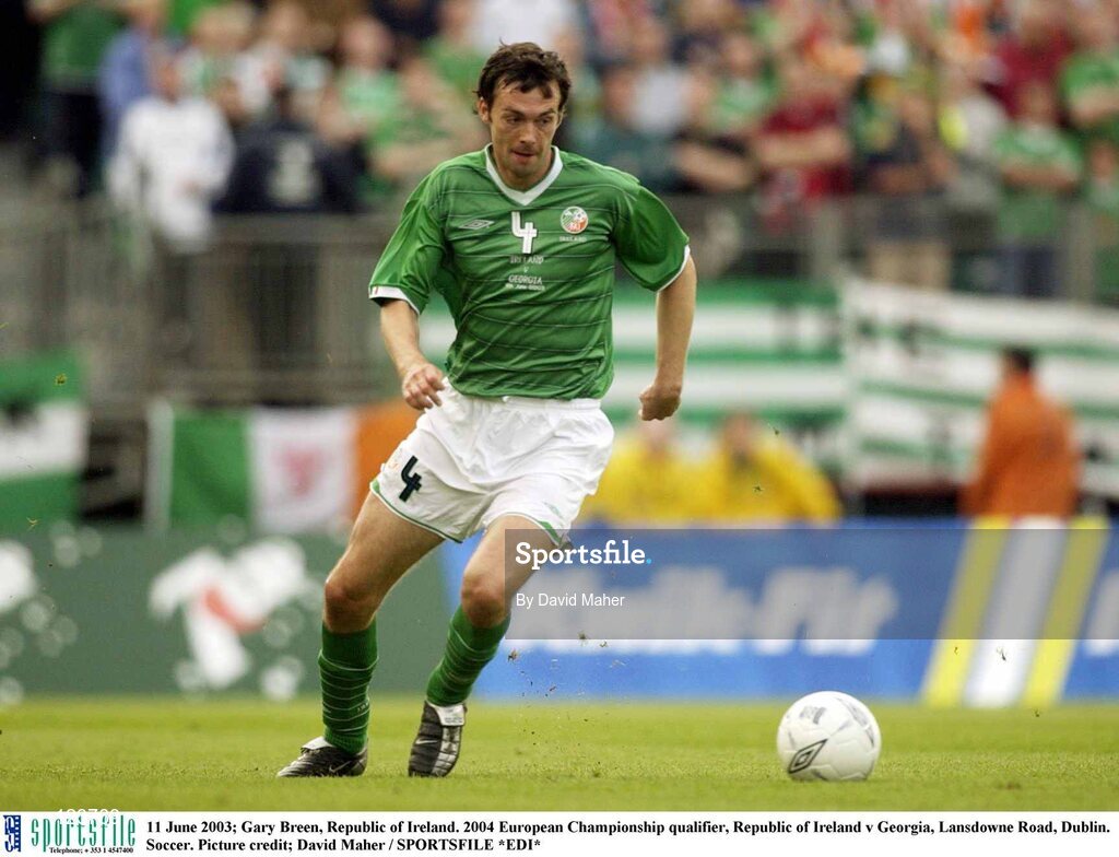 11 June 2003; Gary Breen, Republic of Ireland. 2004 European Championship qualifier, Republic of Ireland v Georgia, Lansdowne Road, Dublin. Soccer. Picture credit; David Maher / SPORTSFILE *EDI*