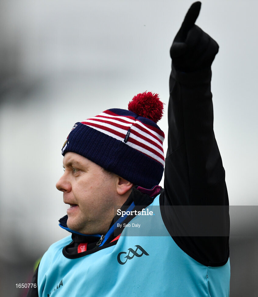 16 February 2019; Mullinalaghta St Columba's manager Mickey Graham during the AIB GAA Football All-Ireland Senior Club Championship Semi-Final match between Mullinalaghta St Columba’s and Dr Crokes at Semple Stadium in Thurles, Tipperary. Photo by Seb Daly/Sportsfile