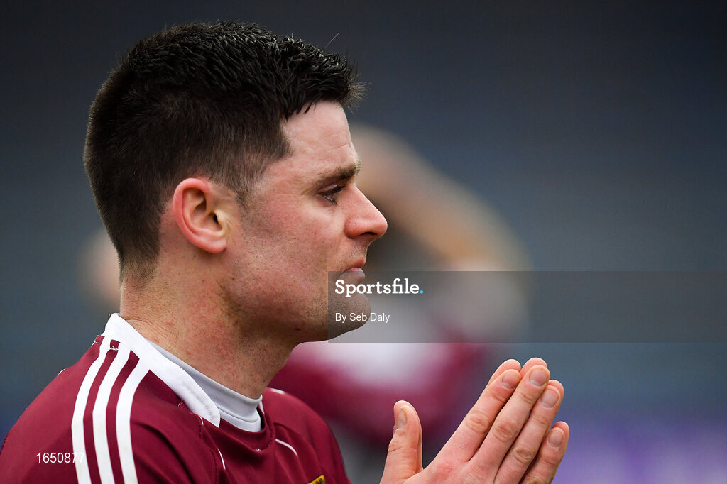 16 February 2019; Shane Mulligan of Mullinalaghta St Columba's following his side's defeat during the AIB GAA Football All-Ireland Senior Club Championship Semi-Final match between Mullinalaghta St Columba’s and Dr Crokes at Semple Stadium in Thurles, Tipperary. Photo by Seb Daly/Sportsfile