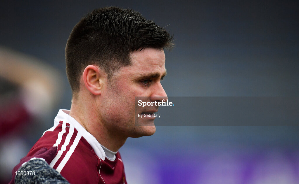 16 February 2019; Shane Mulligan of Mullinalaghta St Columba's following his side's defeat during the AIB GAA Football All-Ireland Senior Club Championship Semi-Final match between Mullinalaghta St Columba’s and Dr Crokes at Semple Stadium in Thurles, Tipperary. Photo by Seb Daly/Sportsfile