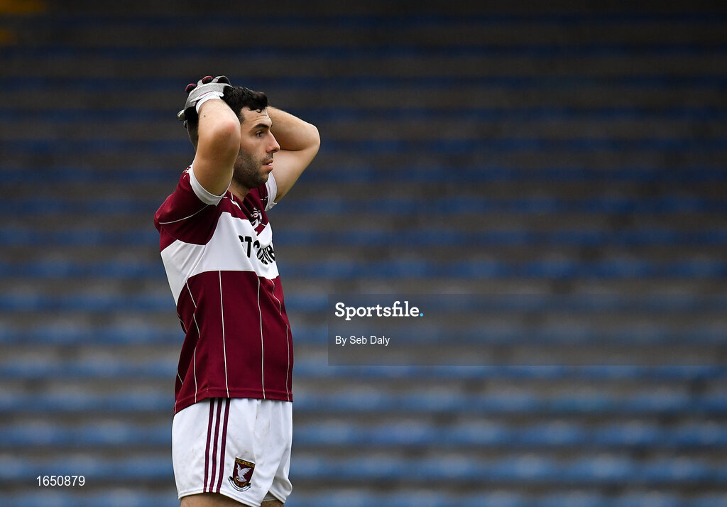 16 February 2019; Simon Cadam of Mullinalaghta St Columba's following his side's defeat during the AIB GAA Football All-Ireland Senior Club Championship Semi-Final match between Mullinalaghta St Columba’s and Dr Crokes at Semple Stadium in Thurles, Tipperary. Photo by Seb Daly/Sportsfile