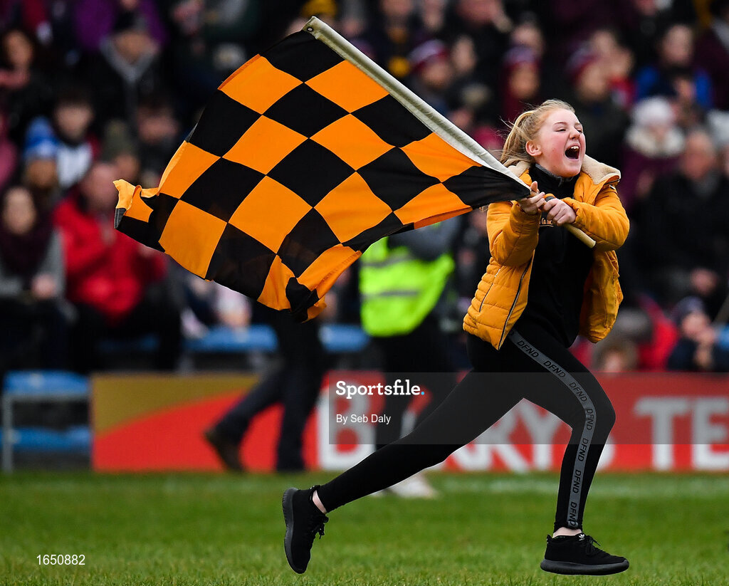 16 February 2019; A Dr Crokes supporter celebrates following her side's victory during the AIB GAA Football All-Ireland Senior Club Championship Semi-Final match between Mullinalaghta St Columba’s and Dr Crokes at Semple Stadium in Thurles, Tipperary. Photo by Seb Daly/Sportsfile