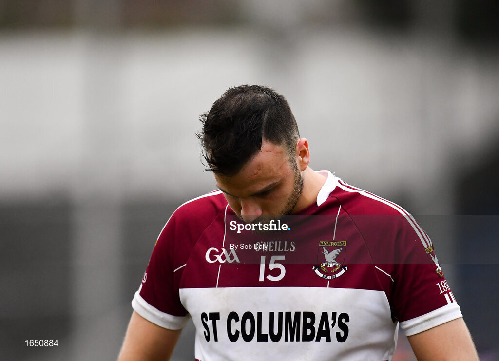 16 February 2019; Aidan McElligott of Mullinalaghta St Columba's following his side's defeat during the AIB GAA Football All-Ireland Senior Club Championship Semi-Final match between Mullinalaghta St Columba’s and Dr Crokes at Semple Stadium in Thurles, Tipperary. Photo by Seb Daly/Sportsfile