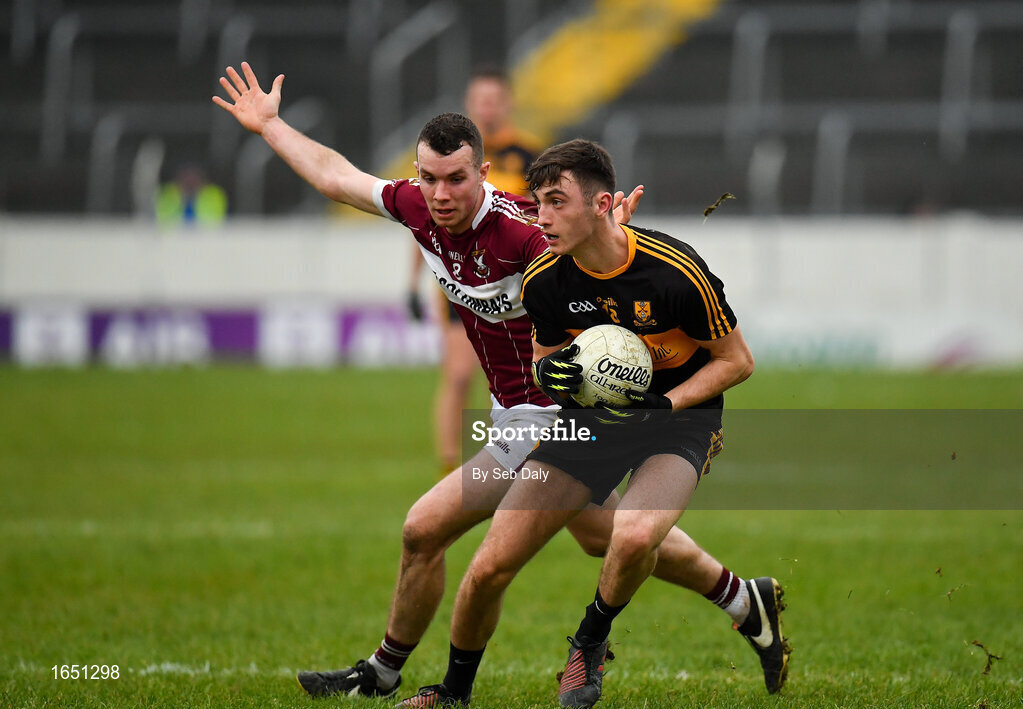16 February 2019; David Shaw of Dr Crokes in action against David McGivney of Mullinalaghta St Columba's during the AIB GAA Football All-Ireland Senior Club Championship Semi-Final match between Mullinalaghta St Columba’s and Dr Crokes at Semple Stadium in Thurles, Tipperary. Photo by Seb Daly/Sportsfile