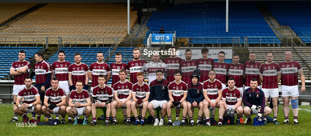 16 February 2019; The Mullinalaghta St Columba’s squad prior to the AIB GAA Football All-Ireland Senior Club Championship Semi-Final match between Mullinalaghta St Columba’s and Dr Crokes at Semple Stadium in Thurles, Tipperary. Photo by Seb Daly/Sportsfile