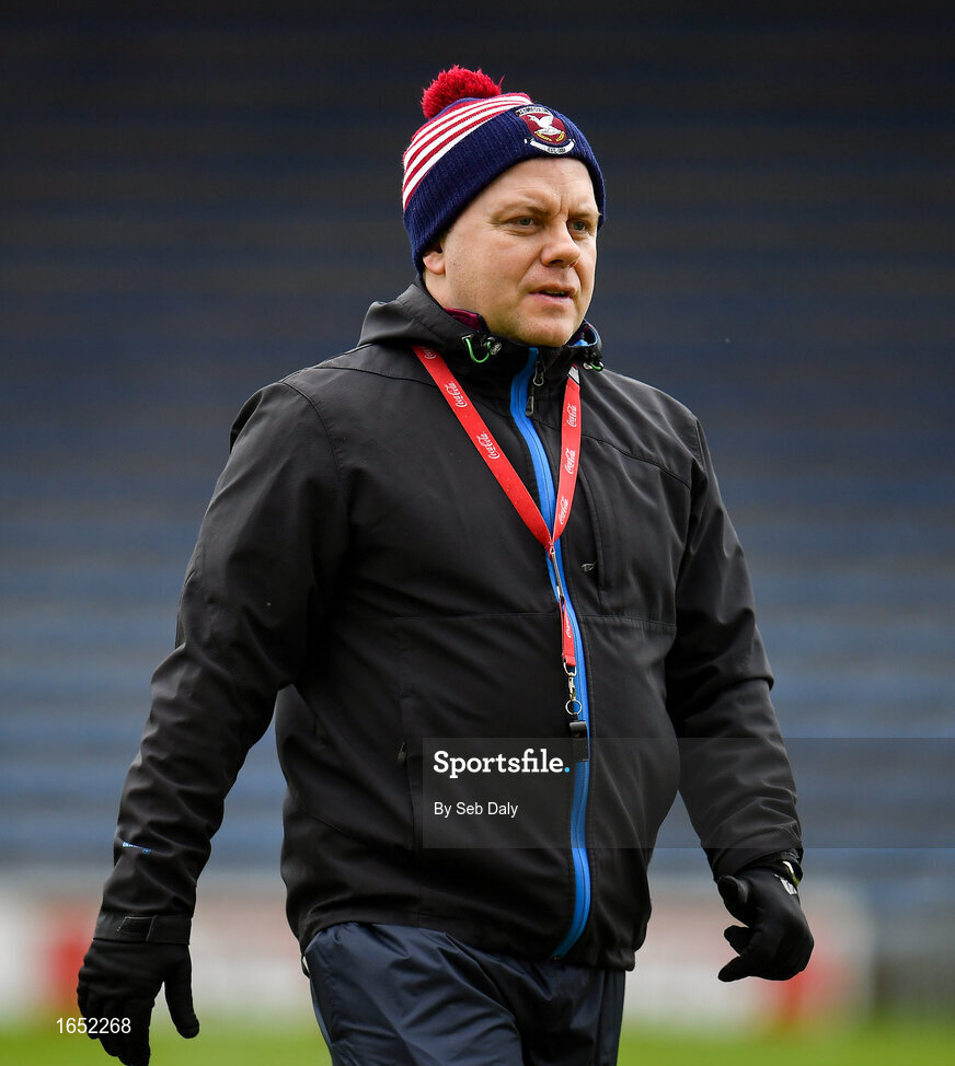 16 February 2019; Mullinalaghta St Columba's manager Mickey Graham prior to the AIB GAA Football All-Ireland Senior Club Championship Semi-Final match between Mullinalaghta St Columba’s and Dr Crokes at Semple Stadium in Thurles, Tipperary. Photo by Seb Daly/Sportsfile