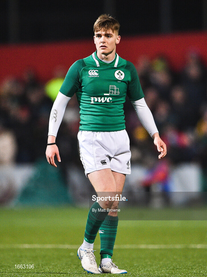 8 March 2019; Jake Flannery of Ireland during the U20 Six Nations Rugby Championship match between Ireland and France at Irish Independent Park in Cork. Photo by Matt Browne/Sportsfile