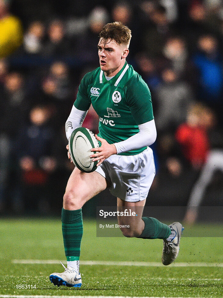 8 March 2019; Jake Flannery of Ireland during the U20 Six Nations Rugby Championship match between Ireland and France at Irish Independent Park in Cork. Photo by Matt Browne/Sportsfile