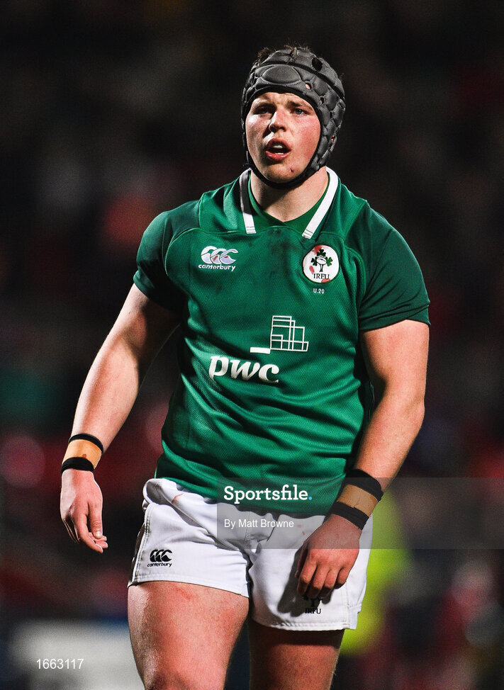 8 March 2019; Josh Wycherley of Ireland during the U20 Six Nations Rugby Championship match between Ireland and France at Irish Independent Park in Cork. Photo by Matt Browne/Sportsfile