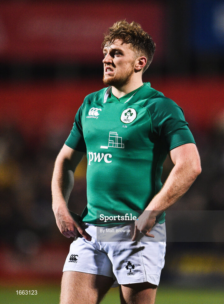 8 March 2019; Liam Turner of Ireland during the U20 Six Nations Rugby Championship match between Ireland and France at Irish Independent Park in Cork. Photo by Matt Browne/Sportsfile