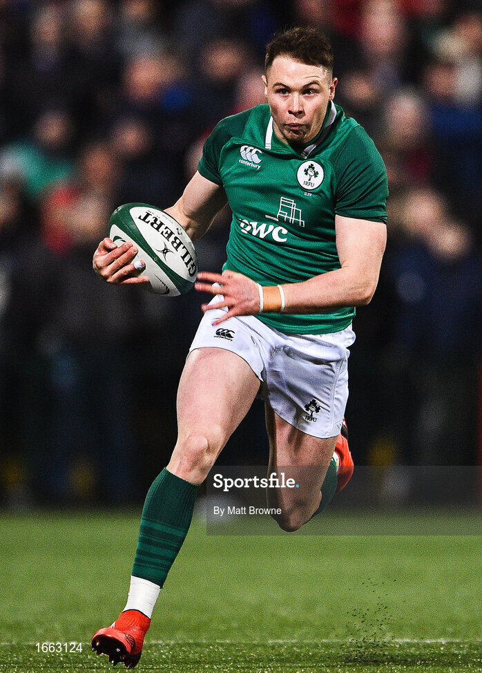 8 March 2019; Sean French of Ireland during the U20 Six Nations Rugby Championship match between Ireland and France at Irish Independent Park in Cork. Photo by Matt Browne/Sportsfile