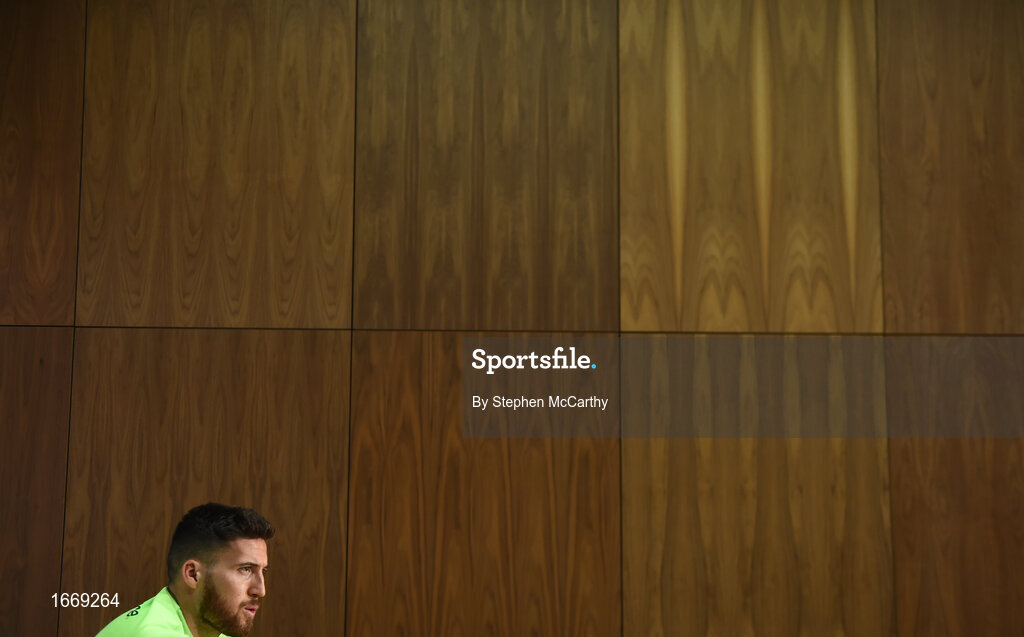 20 March 2019; Matt Doherty during a Republic of Ireland press conference at the FAI National Training Centre in Abbotstown, Dublin. Photo by Stephen McCarthy/Sportsfile
