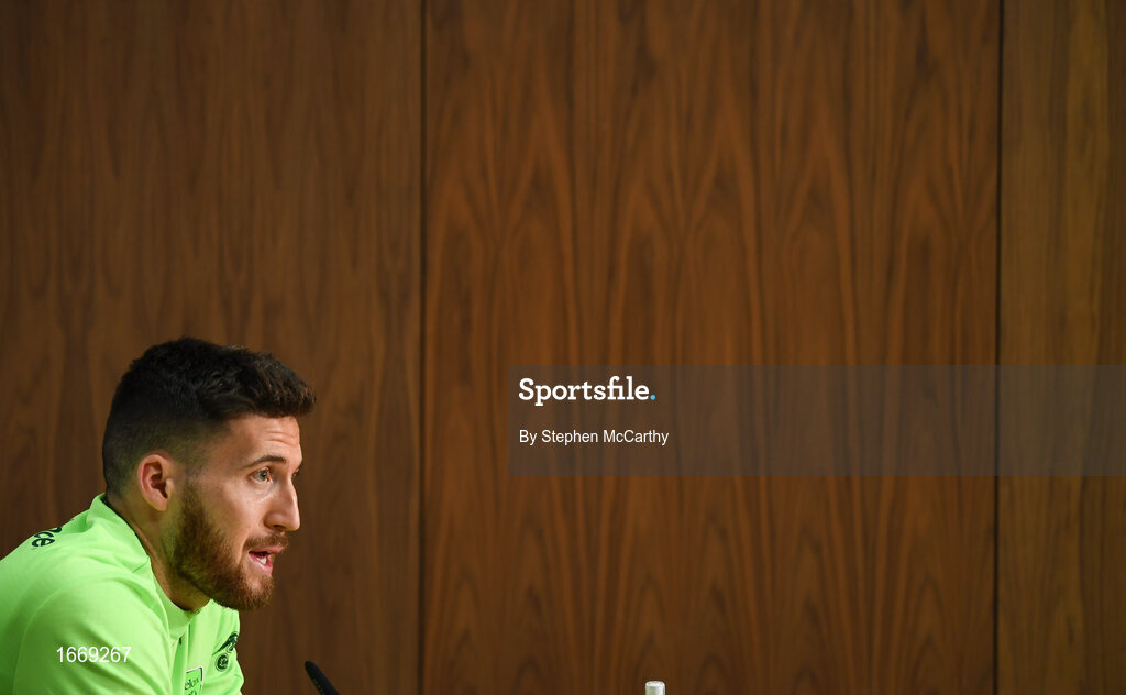 20 March 2019; Matt Doherty during a Republic of Ireland press conference at the FAI National Training Centre in Abbotstown, Dublin. Photo by Stephen McCarthy/Sportsfile