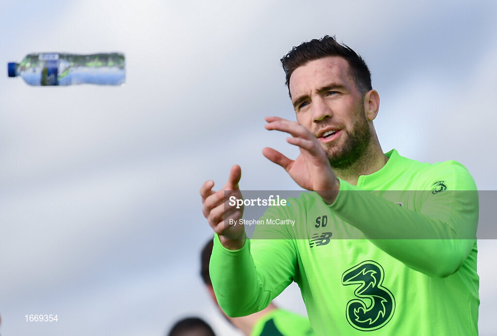 20 March 2019; Shane Duffy during a Republic of Ireland training session at the FAI National Training Centre in Abbotstown, Dublin. Photo by Stephen McCarthy/Sportsfile