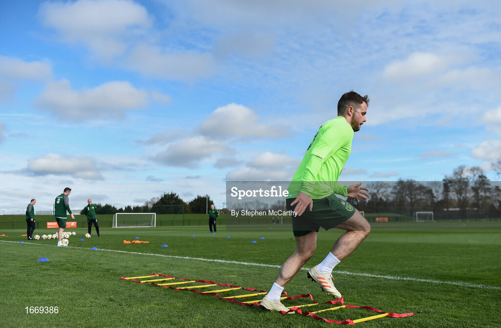 20 March 2019; Alan Judge during a Republic of Ireland training session at the FAI National Training Centre in Abbotstown, Dublin. Photo by Stephen McCarthy/Sportsfile