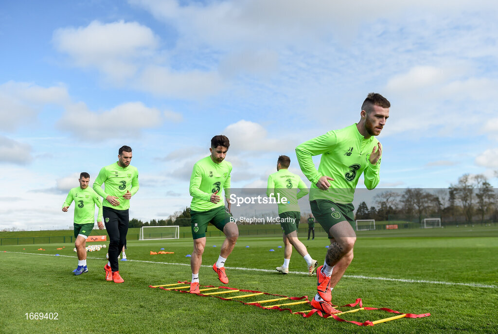 20 March 2019; Jack Byrne during a Republic of Ireland training session at the FAI National Training Centre in Abbotstown, Dublin. Photo by Stephen McCarthy/Sportsfile