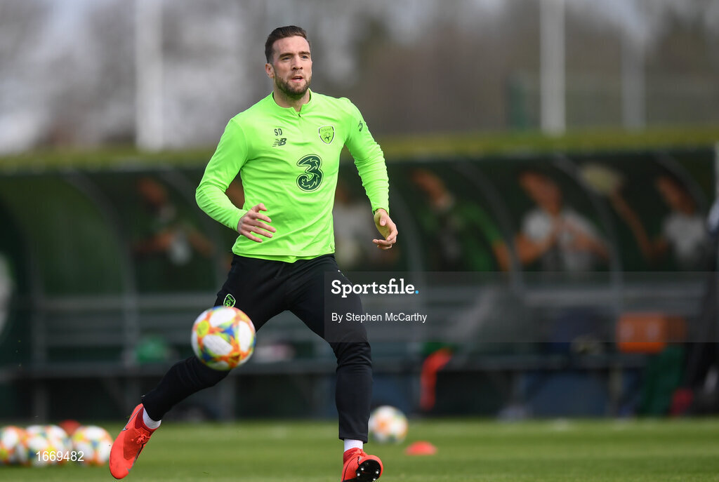 20 March 2019; Shane Duffy during a Republic of Ireland training session at the FAI National Training Centre in Abbotstown, Dublin. Photo by Stephen McCarthy/Sportsfile