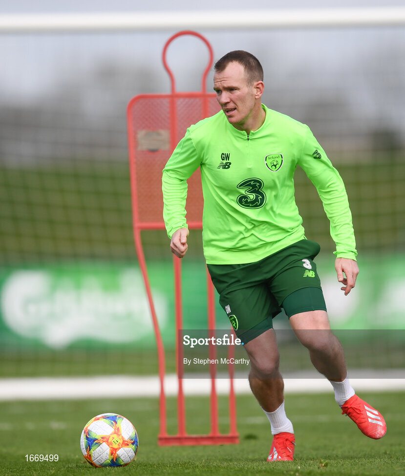 20 March 2019; Glenn Whelan during a Republic of Ireland training session at the FAI National Training Centre in Abbotstown, Dublin. Photo by Stephen McCarthy/Sportsfile
