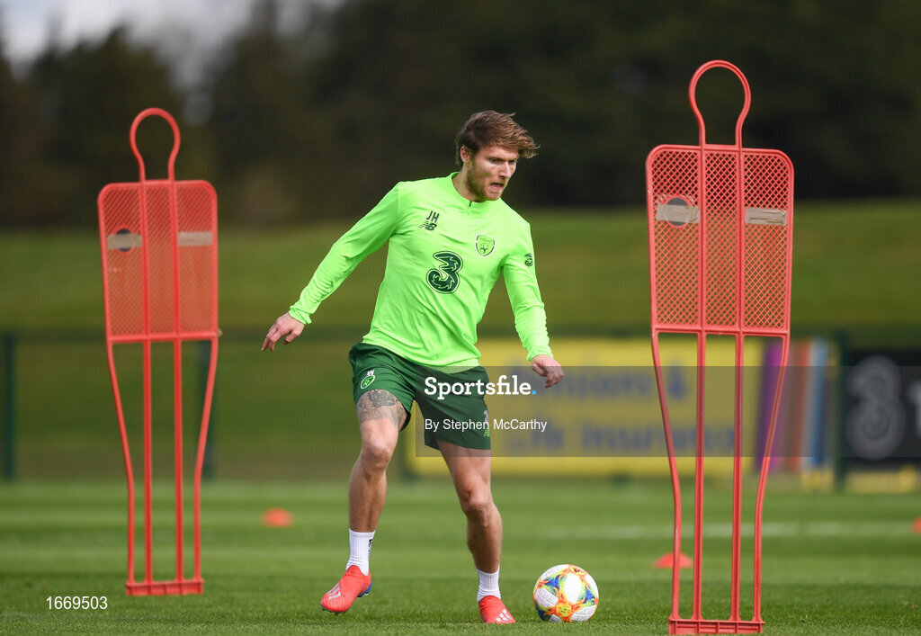 20 March 2019; Jeff Hendrick during a Republic of Ireland training session at the FAI National Training Centre in Abbotstown, Dublin. Photo by Stephen McCarthy/Sportsfile