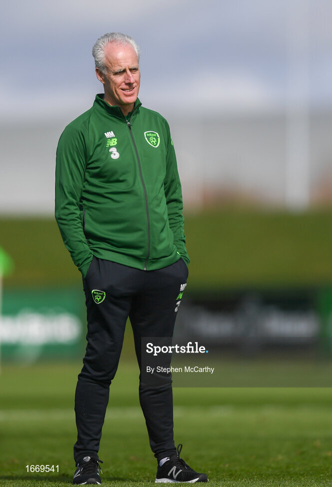 20 March 2019; Republic of Ireland manager Mick McCarthy during a training session at the FAI National Training Centre in Abbotstown, Dublin. Photo by Stephen McCarthy/Sportsfile