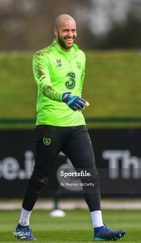 20 March 2019; Darren Randolph during a Republic of Ireland training session at the FAI National Training Centre in Abbotstown, Dublin. Photo by Stephen McCarthy/Sportsfile