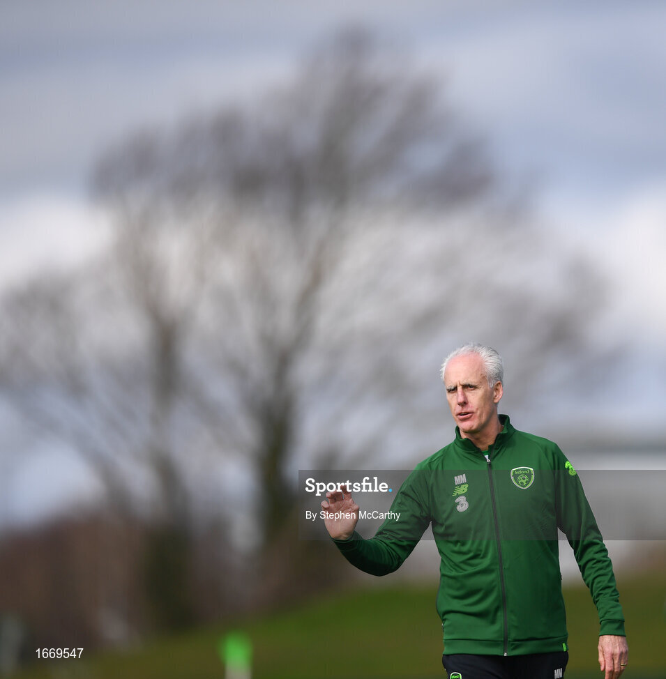 20 March 2019; Republic of Ireland manager Mick McCarthy during a training session at the FAI National Training Centre in Abbotstown, Dublin. Photo by Stephen McCarthy/Sportsfile