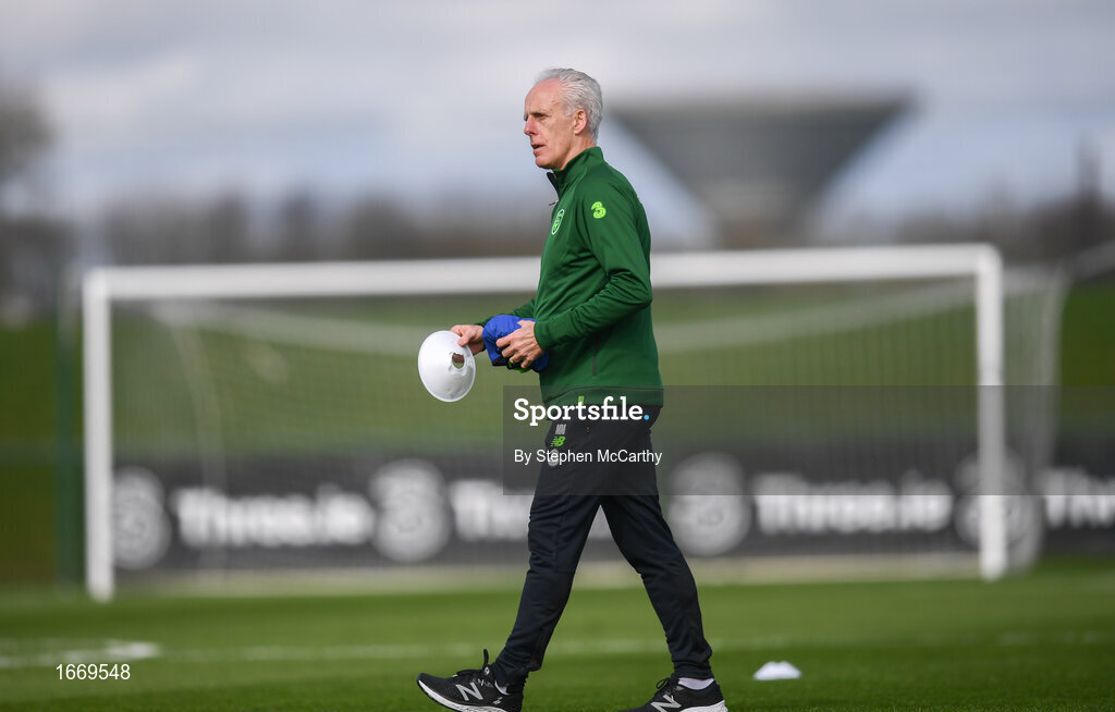 20 March 2019; Republic of Ireland manager Mick McCarthy during a training session at the FAI National Training Centre in Abbotstown, Dublin. Photo by Stephen McCarthy/Sportsfile