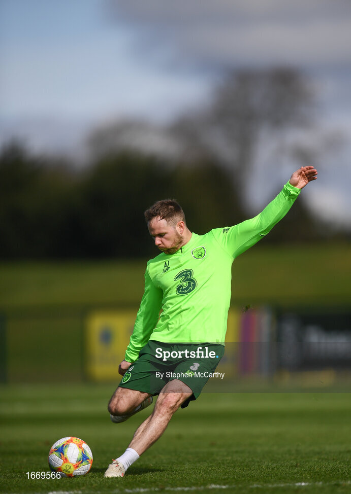 20 March 2019; Alan Judge during a Republic of Ireland training session at the FAI National Training Centre in Abbotstown, Dublin. Photo by Stephen McCarthy/Sportsfile