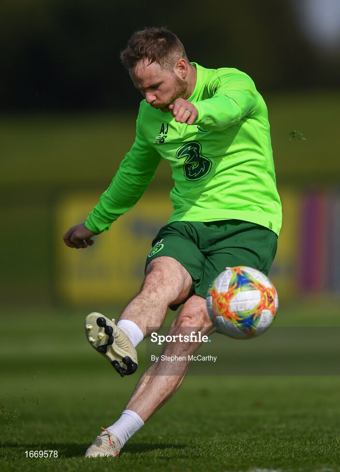 20 March 2019; Alan Judge during a Republic of Ireland training session at the FAI National Training Centre in Abbotstown, Dublin. Photo by Stephen McCarthy/Sportsfile