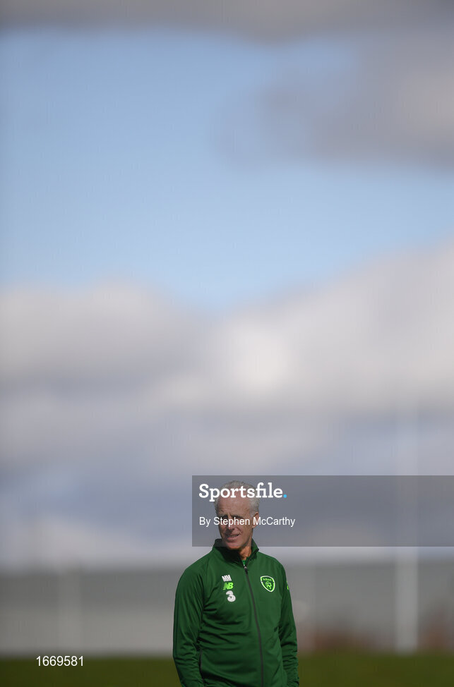 20 March 2019; Republic of Ireland manager Mick McCarthy during a training session at the FAI National Training Centre in Abbotstown, Dublin. Photo by Stephen McCarthy/Sportsfile