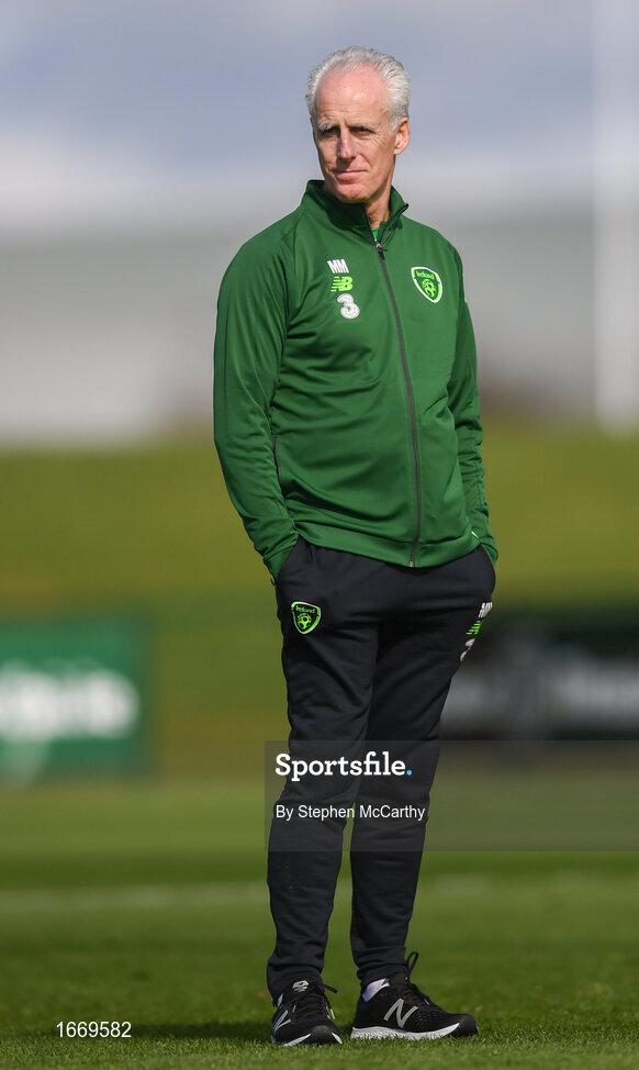 20 March 2019; Republic of Ireland manager Mick McCarthy during a training session at the FAI National Training Centre in Abbotstown, Dublin. Photo by Stephen McCarthy/Sportsfile