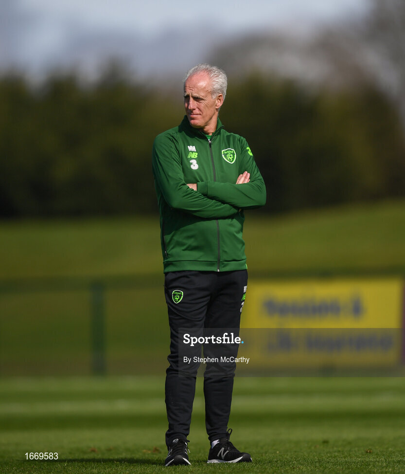20 March 2019; Republic of Ireland manager Mick McCarthy during a training session at the FAI National Training Centre in Abbotstown, Dublin. Photo by Stephen McCarthy/Sportsfile