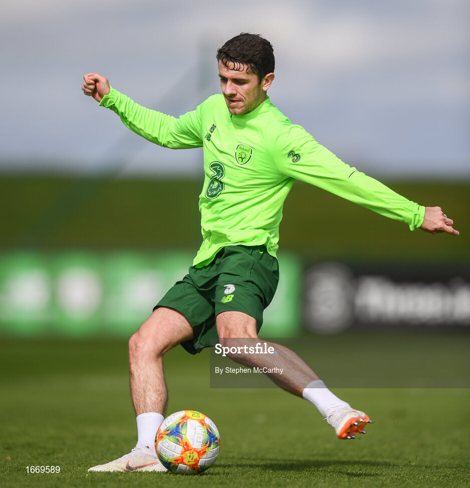 20 March 2019; Robbie Brady during a Republic of Ireland training session at the FAI National Training Centre in Abbotstown, Dublin. Photo by Stephen McCarthy/Sportsfile