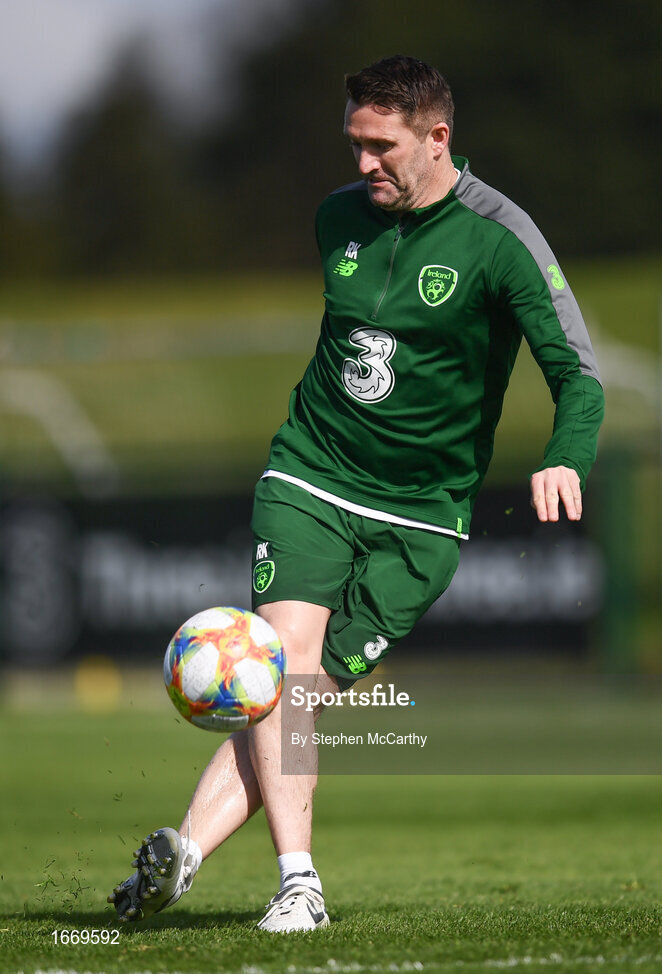20 March 2019; Republic of Ireland assistant coach Robbie Keane during a training session at the FAI National Training Centre in Abbotstown, Dublin. Photo by Stephen McCarthy/Sportsfile