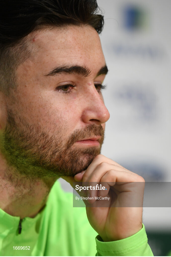 20 March 2019; Sean Maguire during a Republic of Ireland training session at the FAI National Training Centre in Abbotstown, Dublin. Photo by Stephen McCarthy/Sportsfile