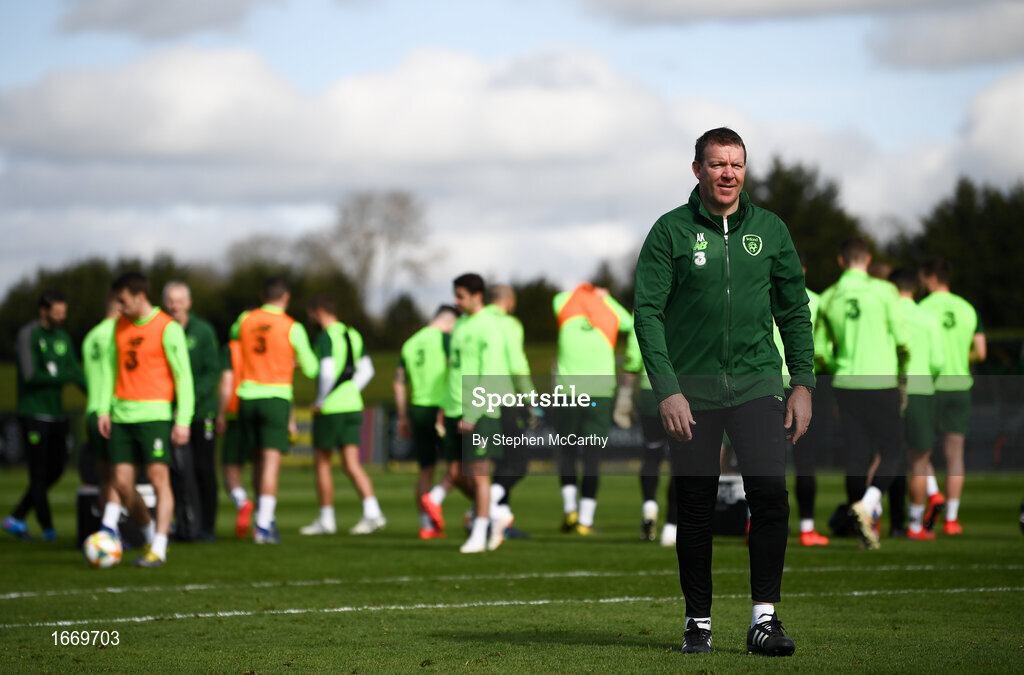 20 March 2019; Republic of Ireland goalkeeping coach Alan Kelly during a training session at the FAI National Training Centre in Abbotstown, Dublin. Photo by Stephen McCarthy/Sportsfile