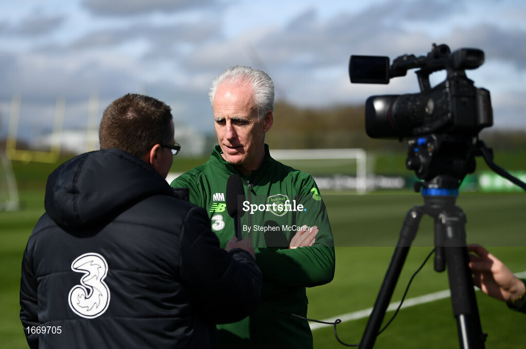 20 March 2019; Republic of Ireland manager Mick McCarthy following a Republic of Ireland training session at the FAI National Training Centre in Abbotstown, Dublin. Photo by Stephen McCarthy/Sportsfile