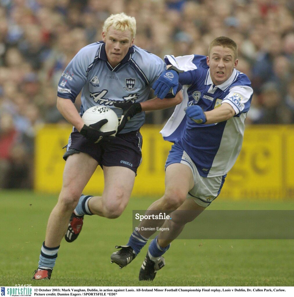12 October 2003; Mark Vaughan, Dublin, in action against Laois. All-Ireland Minor Football Championship Final replay, Laois v Dublin, Dr. Cullen Park, Carlow. Picture credit; Damien Eagers / SPORTSFILE *EDI*