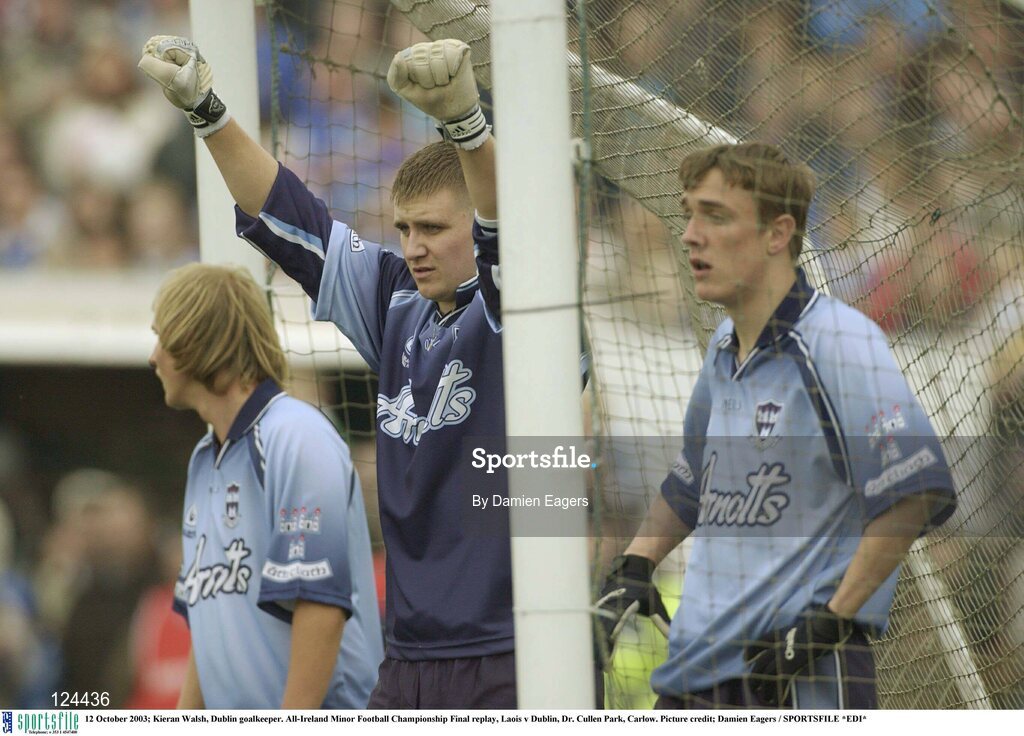 12 October 2003; Kieran Walsh, Dublin goalkeeper. All-Ireland Minor Football Championship Final replay, Laois v Dublin, Dr. Cullen Park, Carlow. Picture credit; Damien Eagers / SPORTSFILE *EDI*