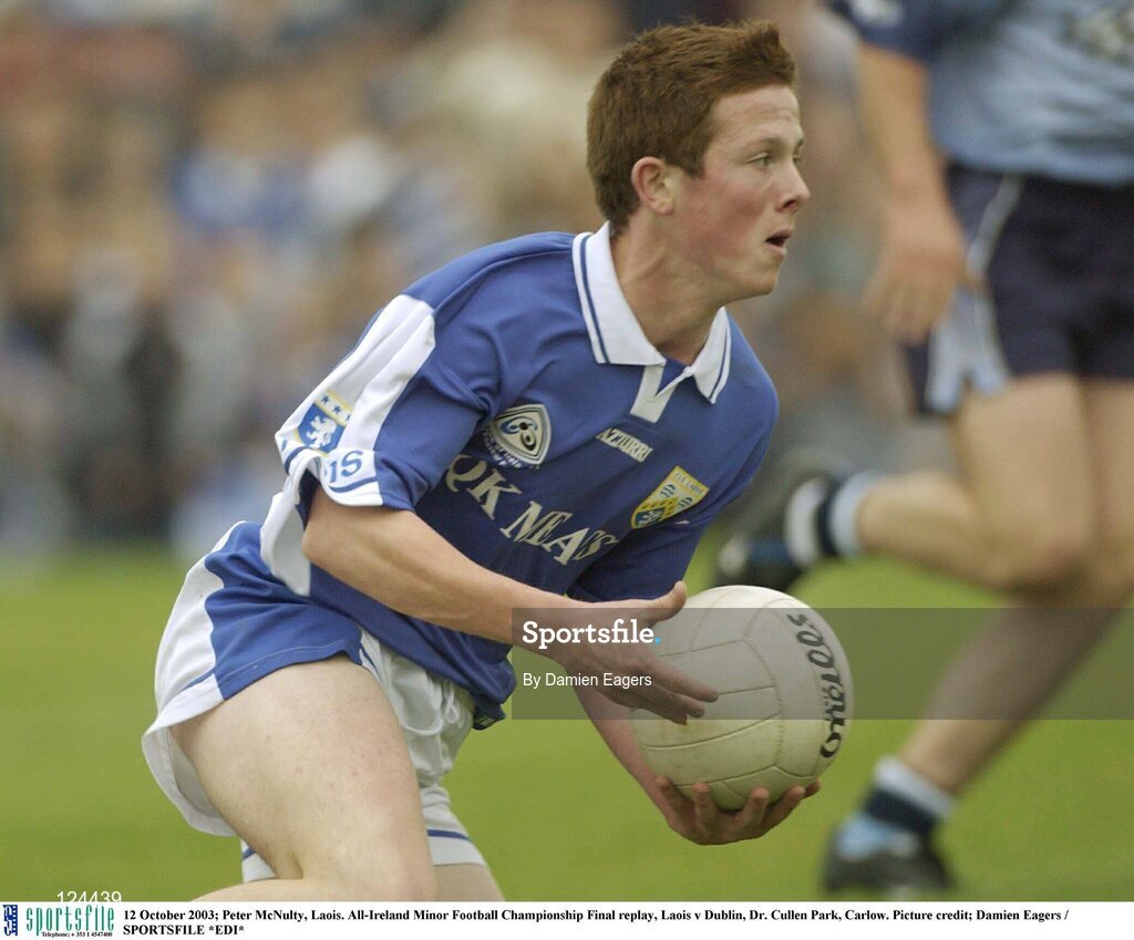 12 October 2003; Peter McNulty, Laois. All-Ireland Minor Football Championship Final replay, Laois v Dublin, Dr. Cullen Park, Carlow. Picture credit; Damien Eagers / SPORTSFILE *EDI*