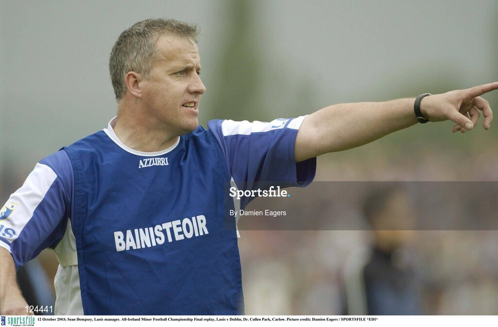 12 October 2003; Sean Dempsey, Laois manager. All-Ireland Minor Football Championship Final replay, Laois v Dublin, Dr. Cullen Park, Carlow. Picture credit; Damien Eagers / SPORTSFILE *EDI*