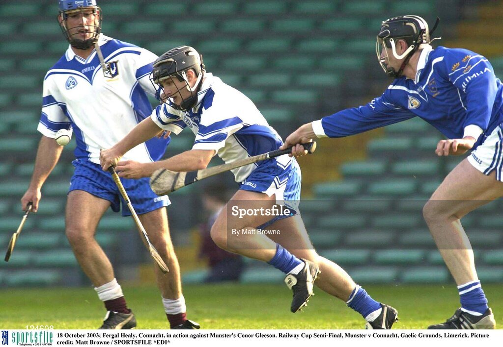 18 October 2003; Fergal Healy, Connacht, in action against Munster's Conor Gleeson. Railway Cup Semi-Final, Munster v Connacht, Gaelic Grounds, Limerick. Picture credit; Matt Browne / SPORTSFILE *EDI*
