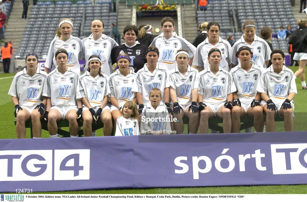 5 October 2003; Kildare team. TG4 Ladies All-Ireland Junior Football Championship Final, Kildare v Donegal, Croke Park, Dublin. Picture credit; Damien Eagers / SPORTSFILE *EDI*