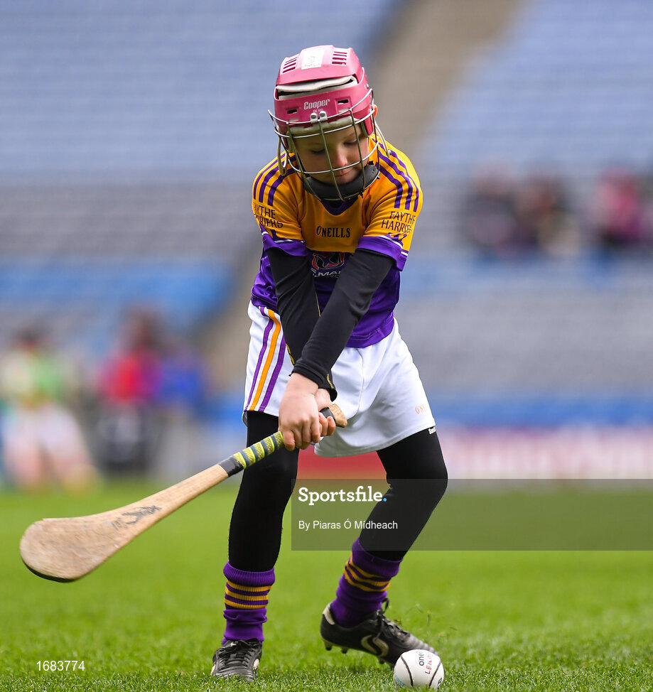 14 April 2019; Fionán Caulfield of Faythe Harriers, Co Wexford, during the Littlewoods Ireland Go Games Provincial Days in Croke Park. This year over 6,000 boys and girls aged between six and twelve represented their clubs in a series of mini blitzes and just like their heroes got to play in Croke Park. Photo by Piaras Ó Mídheach/Sportsfile