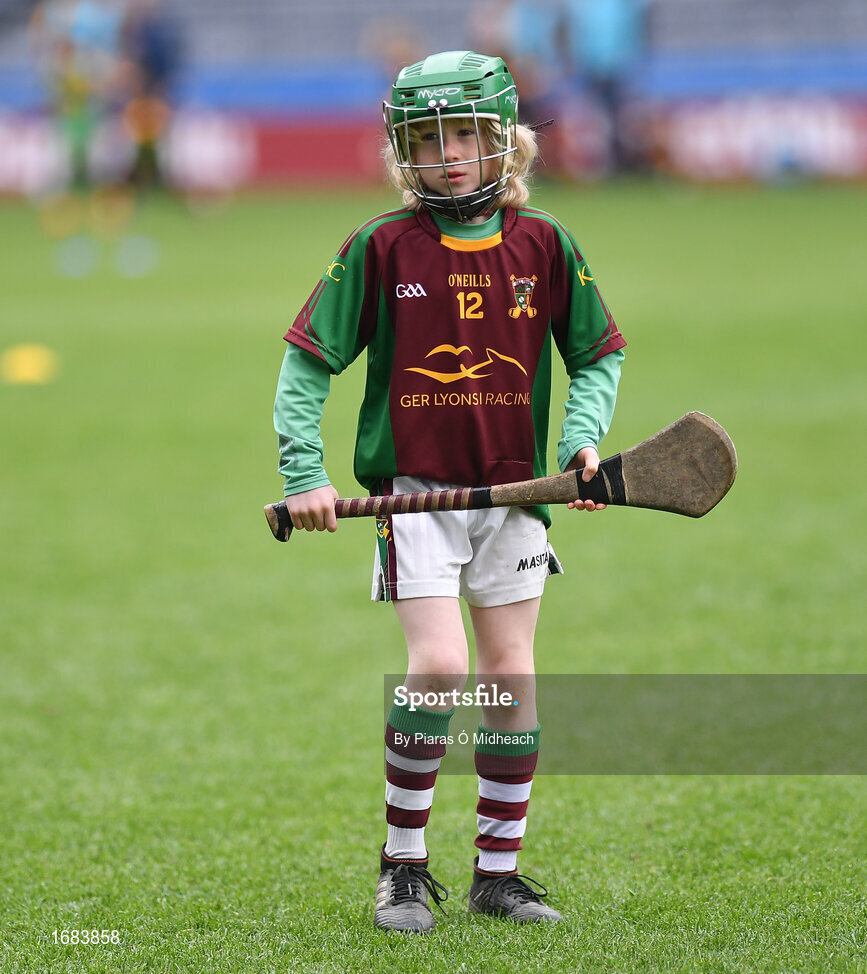 14 April 2019; Tom McVann of Kiltale, Co Meath, during the Littlewoods Ireland Go Games Provincial Days in Croke Park. This year over 6,000 boys and girls aged between six and twelve represented their clubs in a series of mini blitzes and just like their heroes got to play in Croke Park. Photo by Piaras Ó Mídheach/Sportsfile