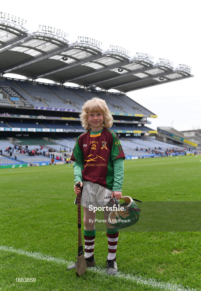 14 April 2019; Tom McVann of Kiltale, Co Meath, during the Littlewoods Ireland Go Games Provincial Days in Croke Park. This year over 6,000 boys and girls aged between six and twelve represented their clubs in a series of mini blitzes and just like their heroes got to play in Croke Park. Photo by Piaras Ó Mídheach/Sportsfile