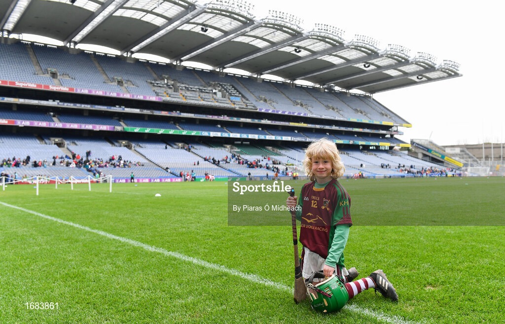 14 April 2019; Tom McVann of Kiltale, Co Meath, during the Littlewoods Ireland Go Games Provincial Days in Croke Park. This year over 6,000 boys and girls aged between six and twelve represented their clubs in a series of mini blitzes and just like their heroes got to play in Croke Park. Photo by Piaras Ó Mídheach/Sportsfile