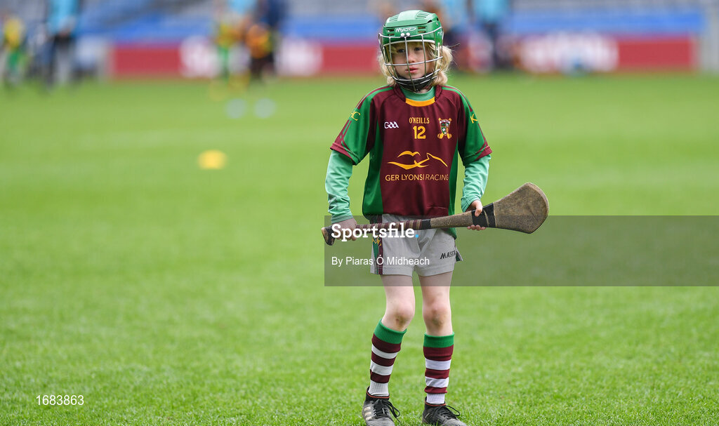 14 April 2019; Tom McVann of Kiltale, Co Meath, during the Littlewoods Ireland Go Games Provincial Days in Croke Park. This year over 6,000 boys and girls aged between six and twelve represented their clubs in a series of mini blitzes and just like their heroes got to play in Croke Park. Photo by Piaras Ó Mídheach/Sportsfile