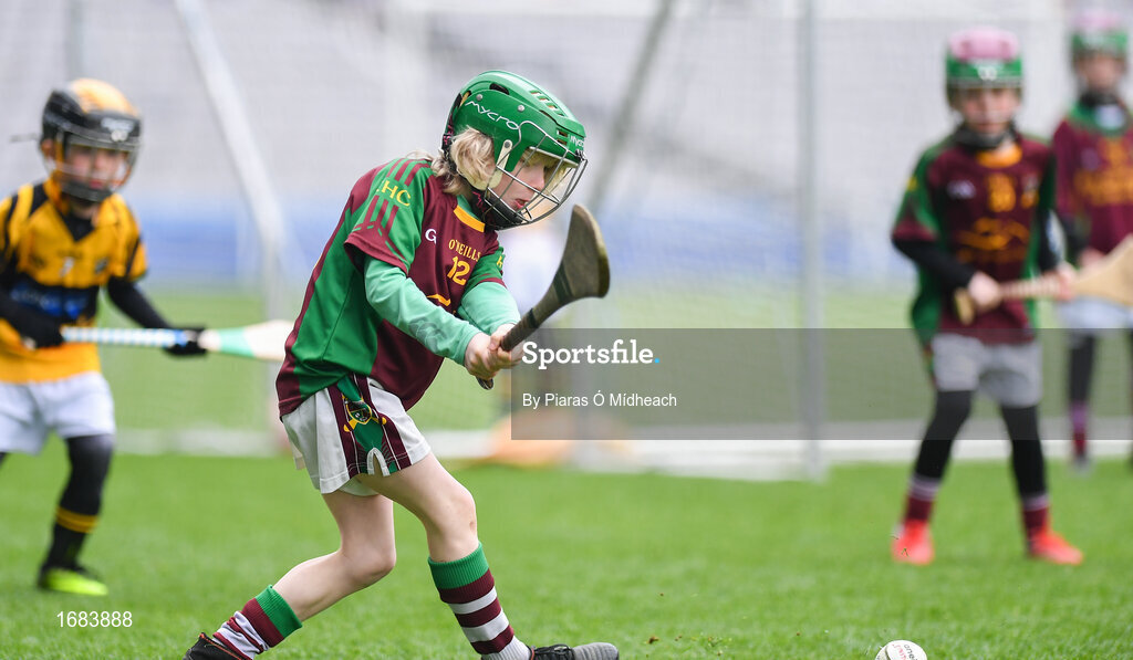 14 April 2019; Tom McVann of Kiltale, Co Meath, during the Littlewoods Ireland Go Games Provincial Days in Croke Park. This year over 6,000 boys and girls aged between six and twelve represented their clubs in a series of mini blitzes and just like their heroes got to play in Croke Park. Photo by Piaras Ó Mídheach/Sportsfile